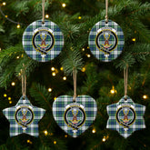 Gordon Dress Ancient Tartan Crest Christmas Ceramic Ornament